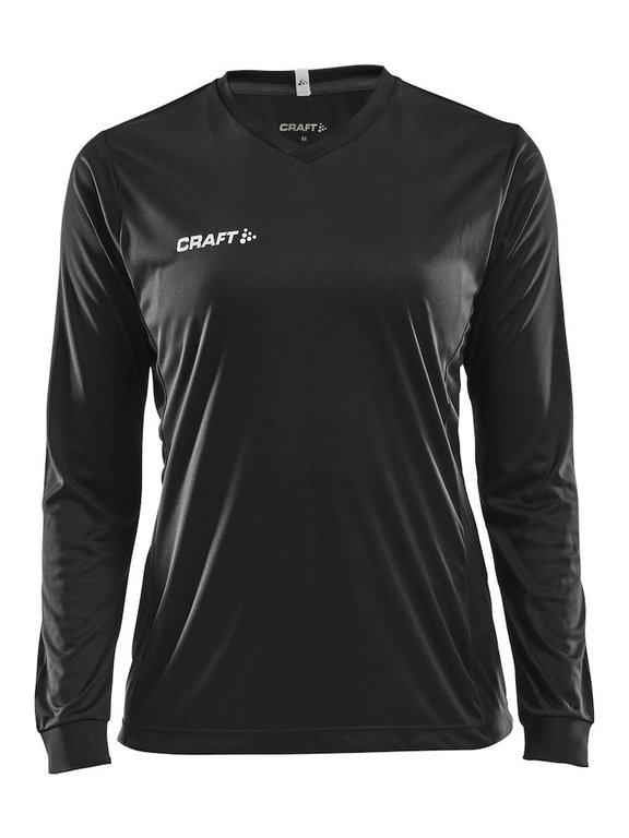 Craft Sport-Langarmshirt (Trikot) Squad Solid - hohe Elastizität, ergonomisches Design - schwarz Damen